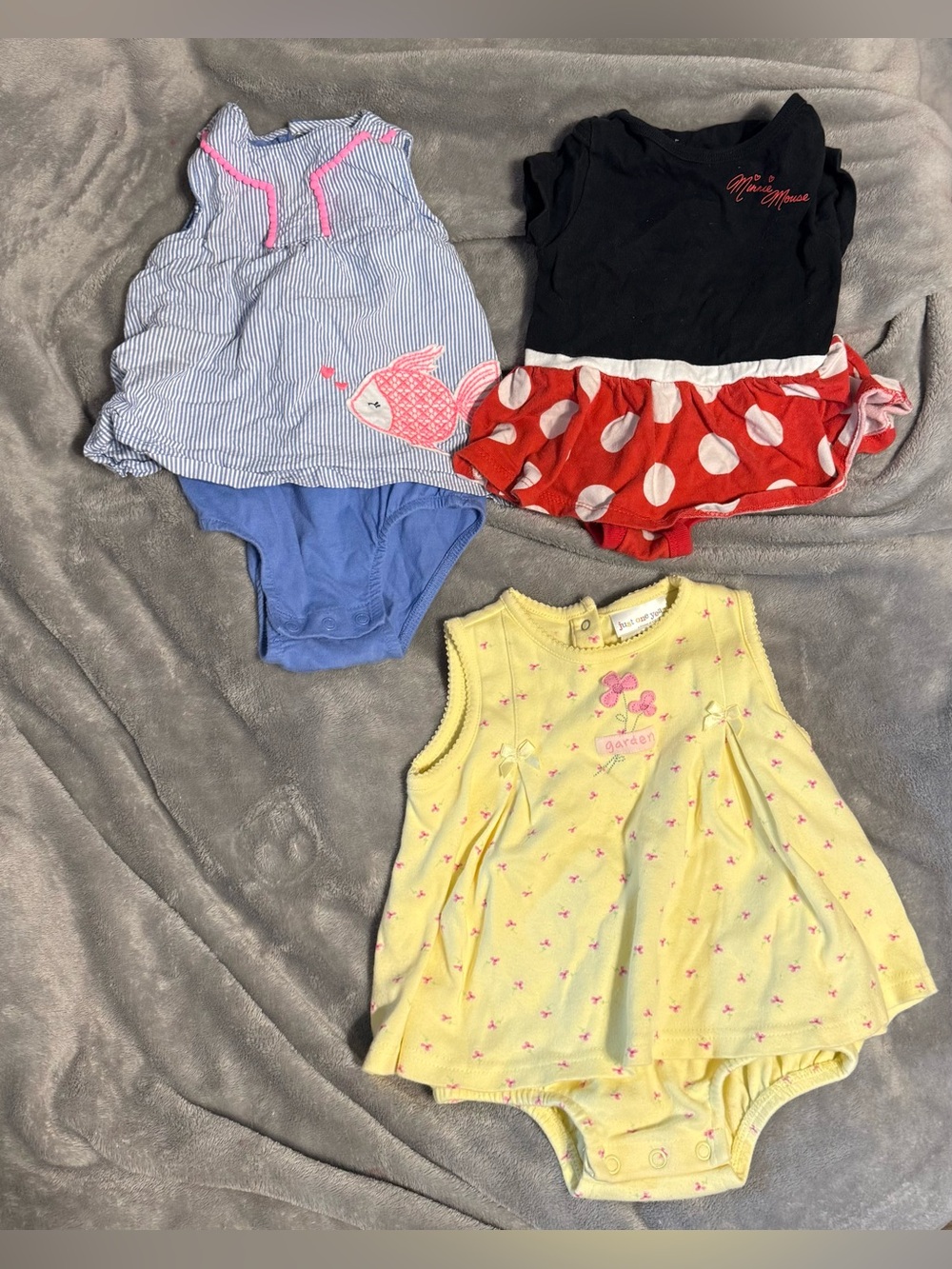 Carter’s Disney Dresses 1sie Snap Bottom Girls 12 Months Minnie Mouse Summer